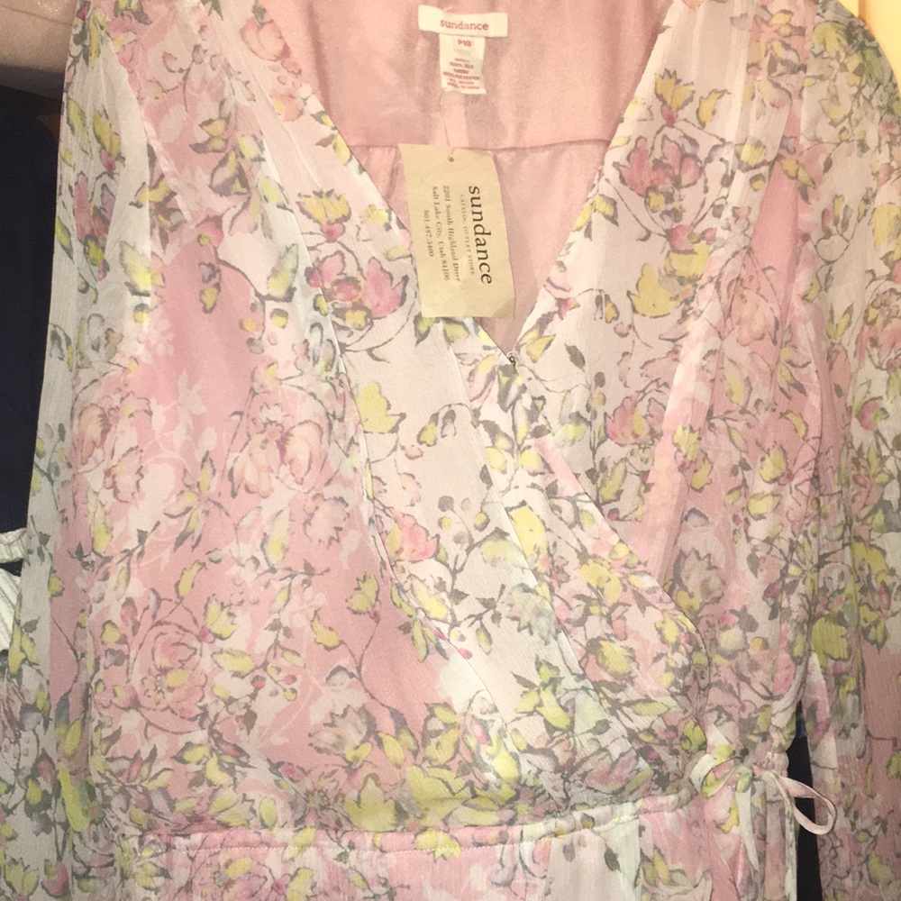 ❤️Sundance 100% silk Riverwalk wrap dress
